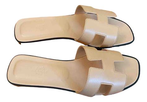 hermes oran sandal beige